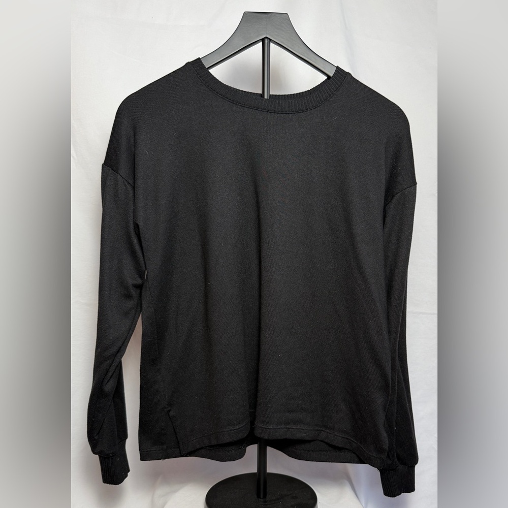 Women's Black Long Sleeve Pajama Top